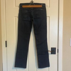 7 For All Mankind Straight Leg Dark Blue Jeans